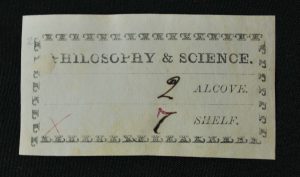 Philo bookplate for the Philosophy and Science Section
